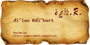 Éles Róbert névjegykártya